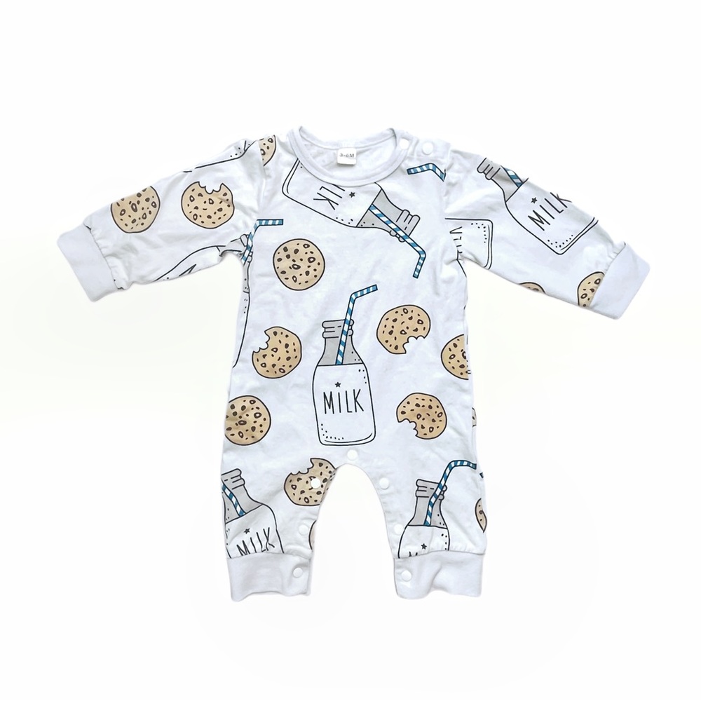 Milk and Cookies Romper 3-6 Months